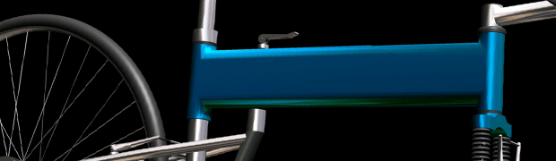 3D design drawing of a Montague bike